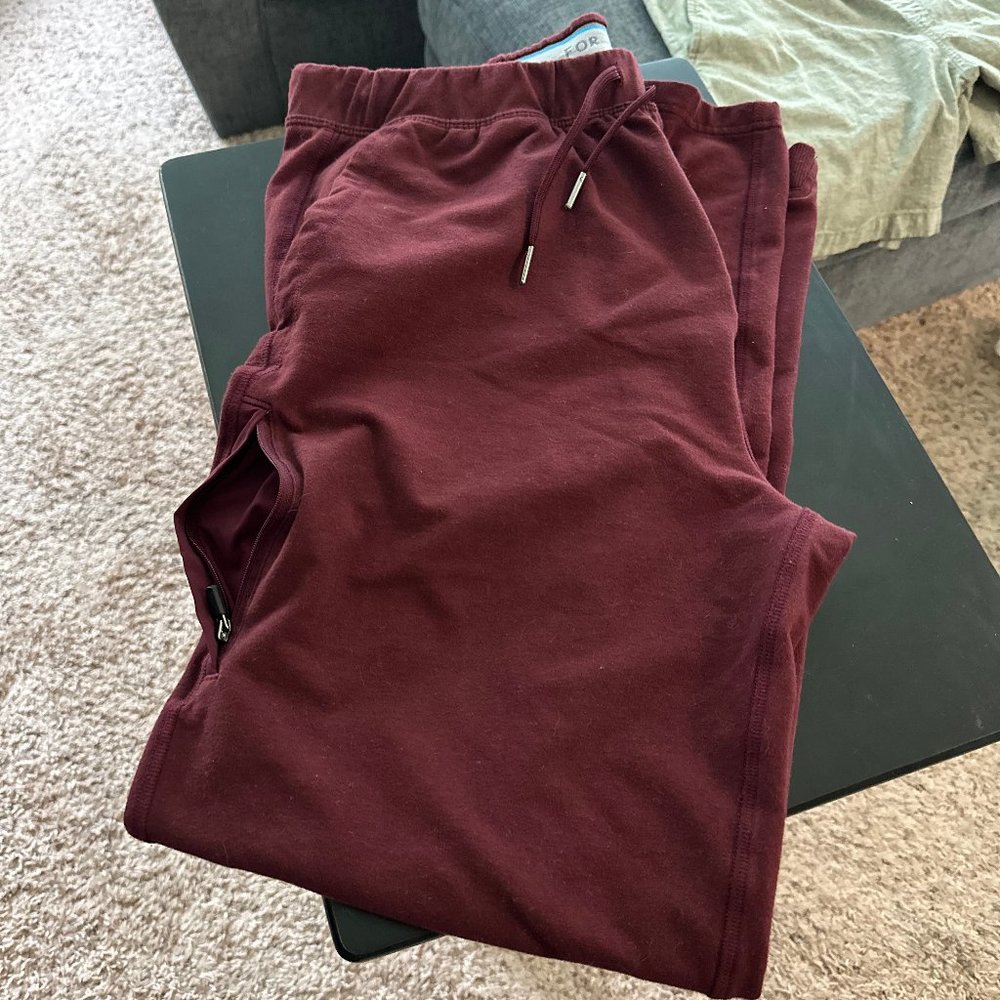 Men's XL Mack Weldon Ace Sweatpant WINE STAIN - Picture 3 of 6